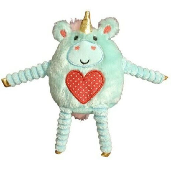 3 Sensory Plush Bunny Panda Unicorn Heart Round Long Arms Legs 8" Stuffed Animal - Picture 5 of 10
